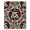 Majestic Crimson Heart Knot Court Rug