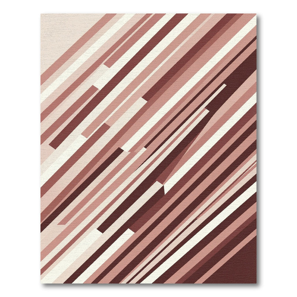 Modern Earth Tone Diagonal Stripe Rug