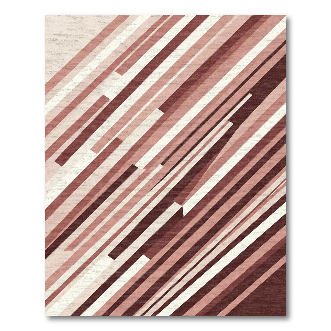 Modern Earth Tone Diagonal Stripe Rug