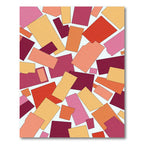 Vibrant Geometric Color Block Collage Rug