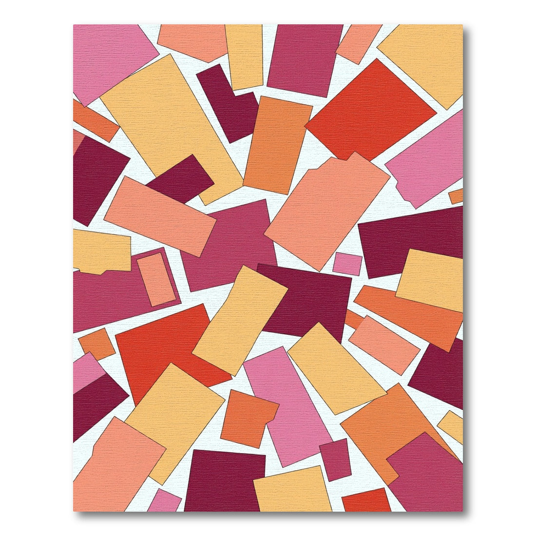 Vibrant Geometric Color Block Collage Rug
