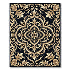 Golden Rose Scrollwork Medallion Rug