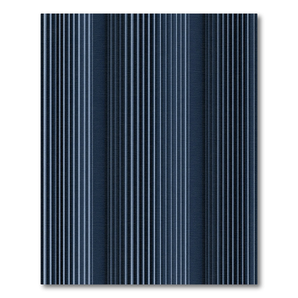 Modern Navy Blue Vertical Ribbed Rug