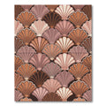 Terracotta Art Deco Scalloped Shell Rug