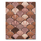 Terracotta Art Deco Scalloped Shell Rug