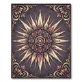 Vintage Mauve Ornate Sunburst Medallion Rug