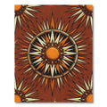 Earthy Terracotta Celestial Sunburst Radiance Rug