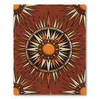 Earthy Terracotta Celestial Sunburst Radiance Rug
