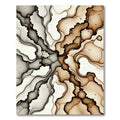 Abstract Marble Ink Swirl Brown Beige Rug