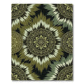 Olive Ikat Floral Geometric Medallion Rug