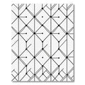 Minimalist Black White Geometric Abstract Rug