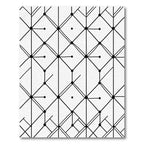 Minimalist Black White Geometric Abstract Rug