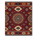 Sunset Terracotta Southwestern Geometric Medallion Rug