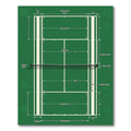 Emerald Green Tennis Court Graphic Rug