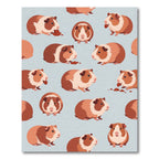 Cute Brown and Cream Guinea Pig Area Rug
