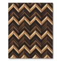 Earthy Tones Chevron Wood Plank Rug