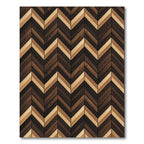 Earthy Tones Chevron Wood Plank Rug
