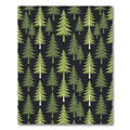 Forest Green Evergreen Pine Tree Landscape Rug