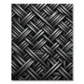 Modern Metallic Charcoal Interwoven Link Rug