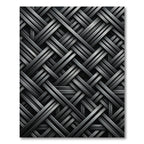Modern Metallic Charcoal Interwoven Link Rug