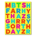 Alphabet Blocks Multicolored Composition Rug