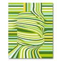 Modern Abstract Lime Green Ribbon Flow Rug