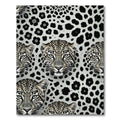 Monochrome Leopard Portrait Arrangement Rug