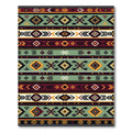 Earth Tones Tribal Geometric Stripe Rug