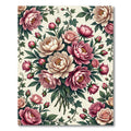 Romantic Pink Peony Floral Garden Rug
