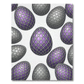 Purple Intersecting Metallic Grid Ornament Rug