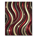 Crimson Gold Deep Wave Ribbons Rug