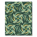 Mint Green Abstract Propeller Swirl Rug