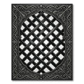 Ornate Black Intersecting Lattice Rug