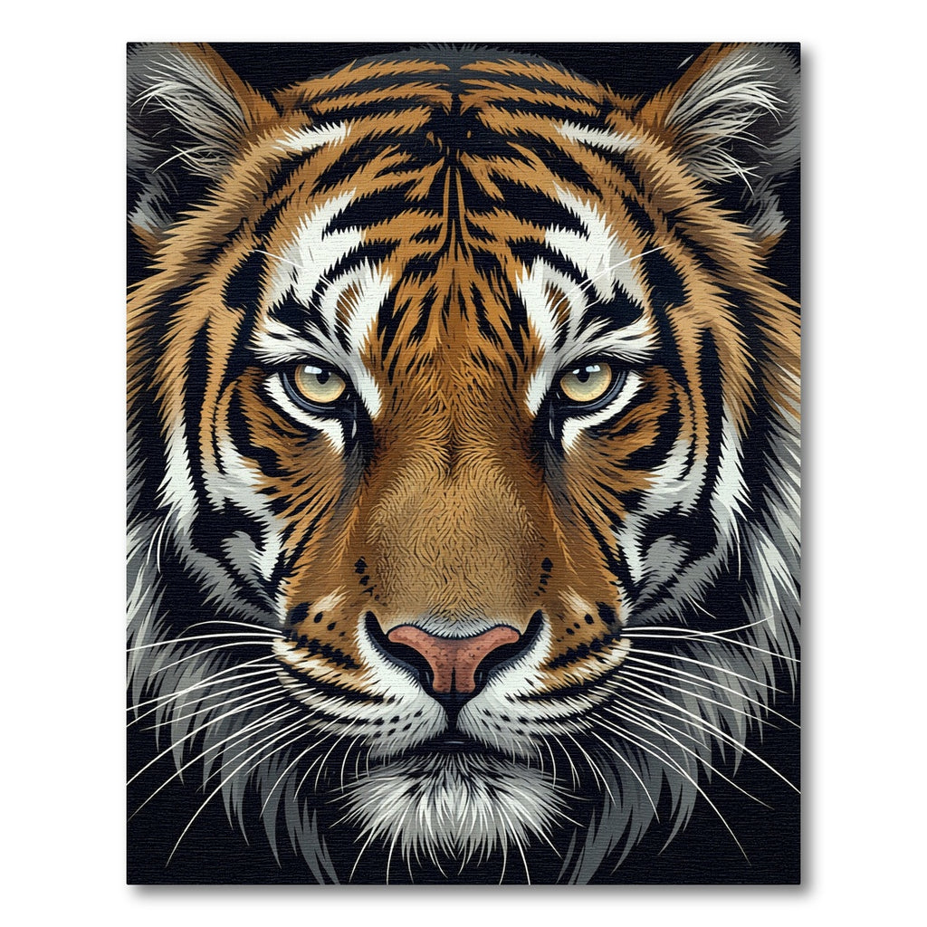Majestic Golden Tiger Portrait Rug