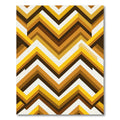 Golden Chevron Retro Geometric Rug