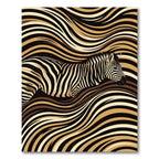 Earthy Zebra Stripe Abstract Flowing Rug