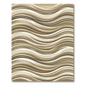 Neutral Earthy Tone Wavy Stripe Rug