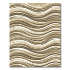 Neutral Earthy Tone Wavy Stripe Rug