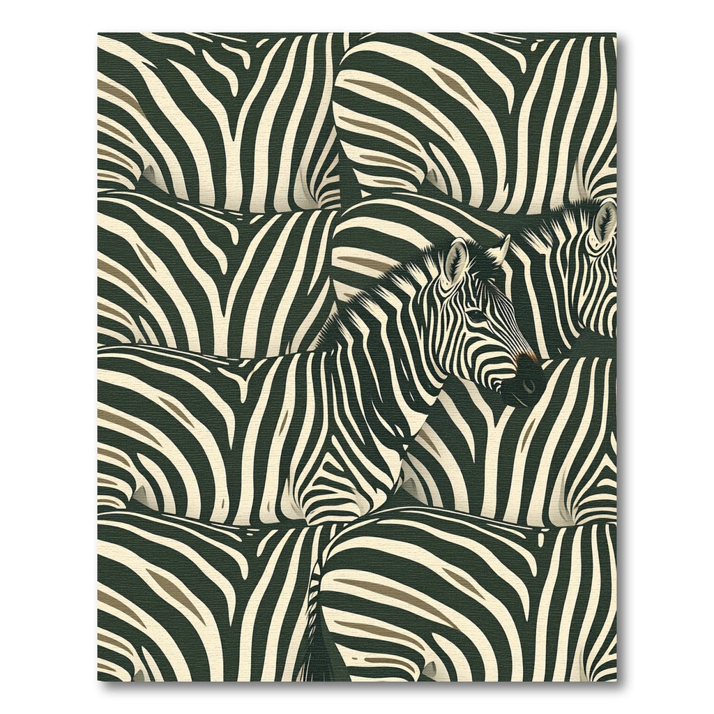 Bold Black White Zebra Stripe Herd Rug