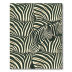 Bold Black White Zebra Stripe Herd Rug