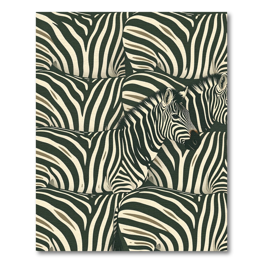 Bold Black White Zebra Stripe Herd Rug