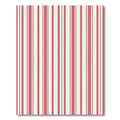Classic Crimson and Cream Vertical Stripe Rug