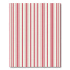 Classic Crimson and Cream Vertical Stripe Rug