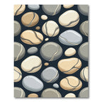 Smooth River Stone Arrangement Rug