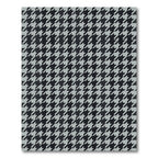 Classic Houndstooth Black Gray Rug