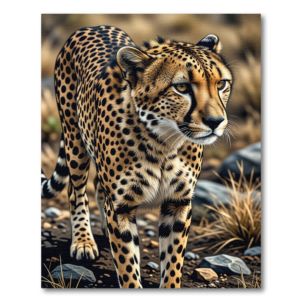 Golden Cheetah Spots Animal Print Rug