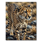 Golden Cheetah Spots Animal Print Rug