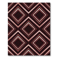 Dark Espresso Geometric Diamond Grid Rug