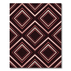 Dark Espresso Geometric Diamond Grid Rug