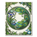 Art Nouveau Dragonfly Peacock Eye Iris Rug